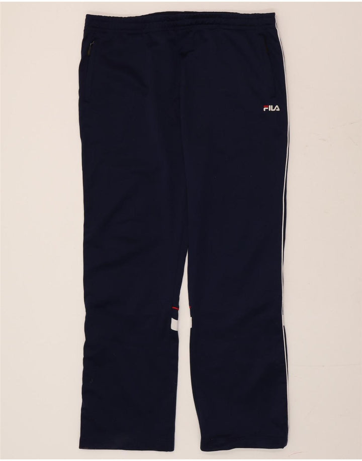 Fila Pantalon de Survêtement Homme Large Bleu Marine Colorblock Polyester