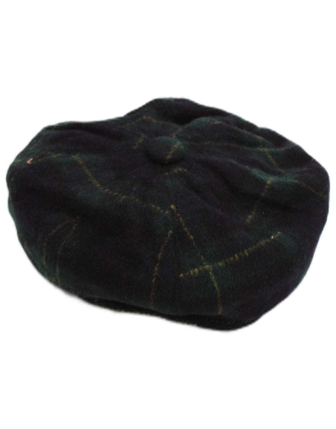 Casquette Plate Vintage Homme Petit Carreau Bleu Marine
