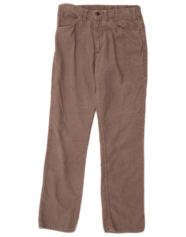 Pantalon droit en velours côtelé vintage pour homme W30 L31 Gris