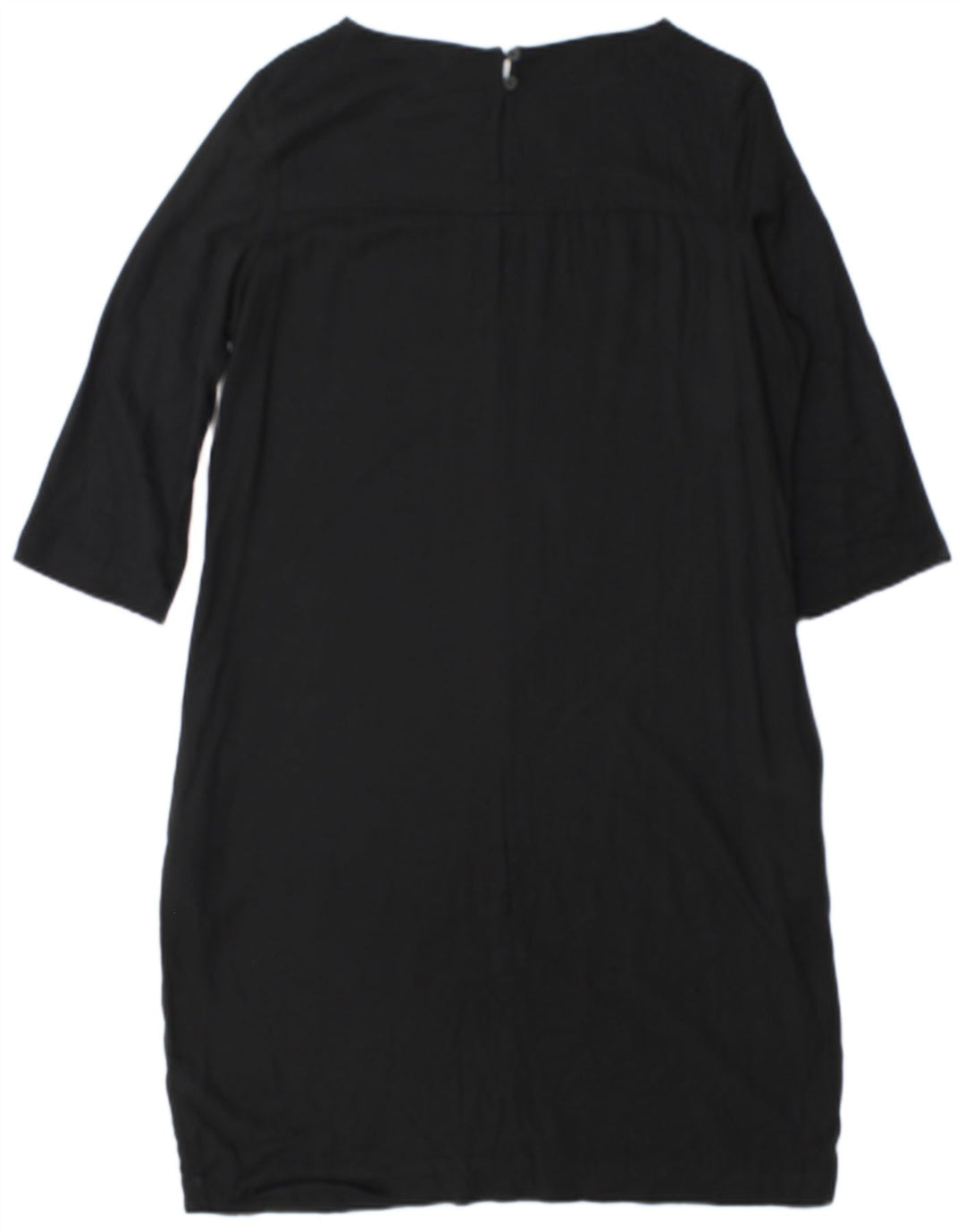Marks & Spencer Robe droite à manches 3/4 pour femme UK 12 Viscose noire moyenne