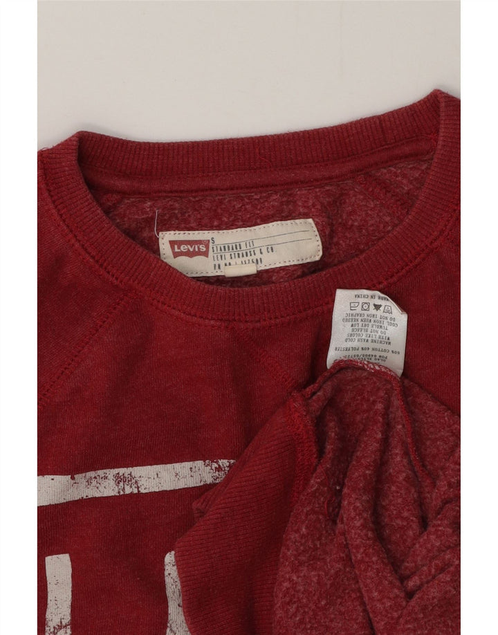 LEVI'S Sweat-shirt graphique coupe standard pour hommes, petit coton rouge