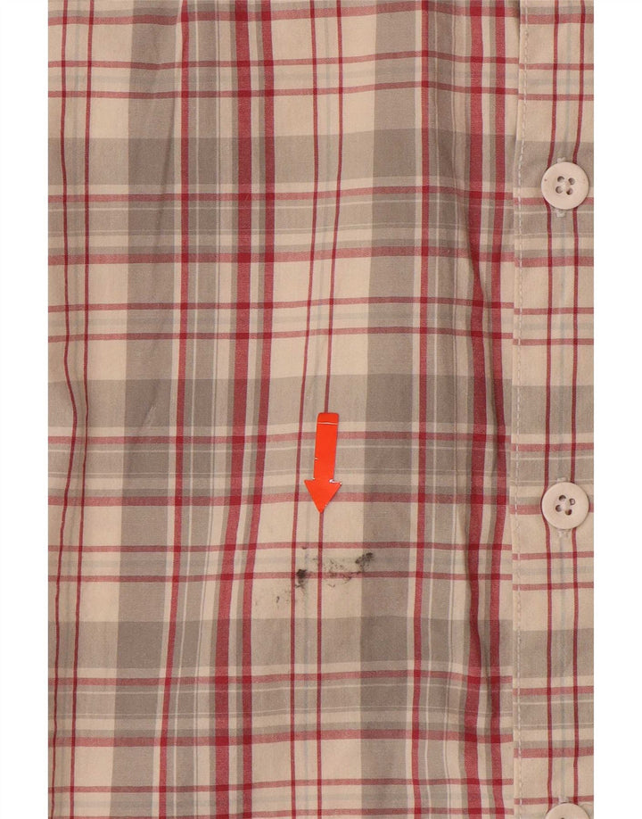 Weird Fish Chemise à manches courtes pour homme en coton à carreaux multicolores