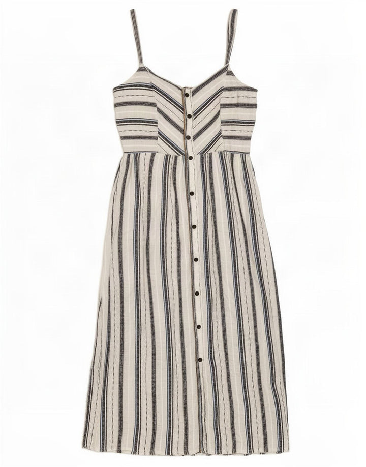 Zara Robe d'été pour femme UK 6 XS Blanc rayé