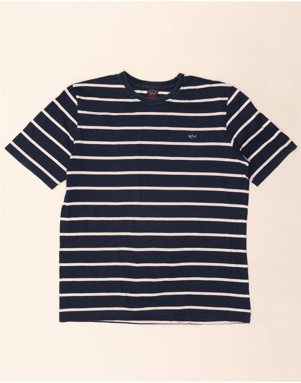 Paul & Shark T-Shirt Yachting Homme Bleu Marine Rayé Coton Moyen