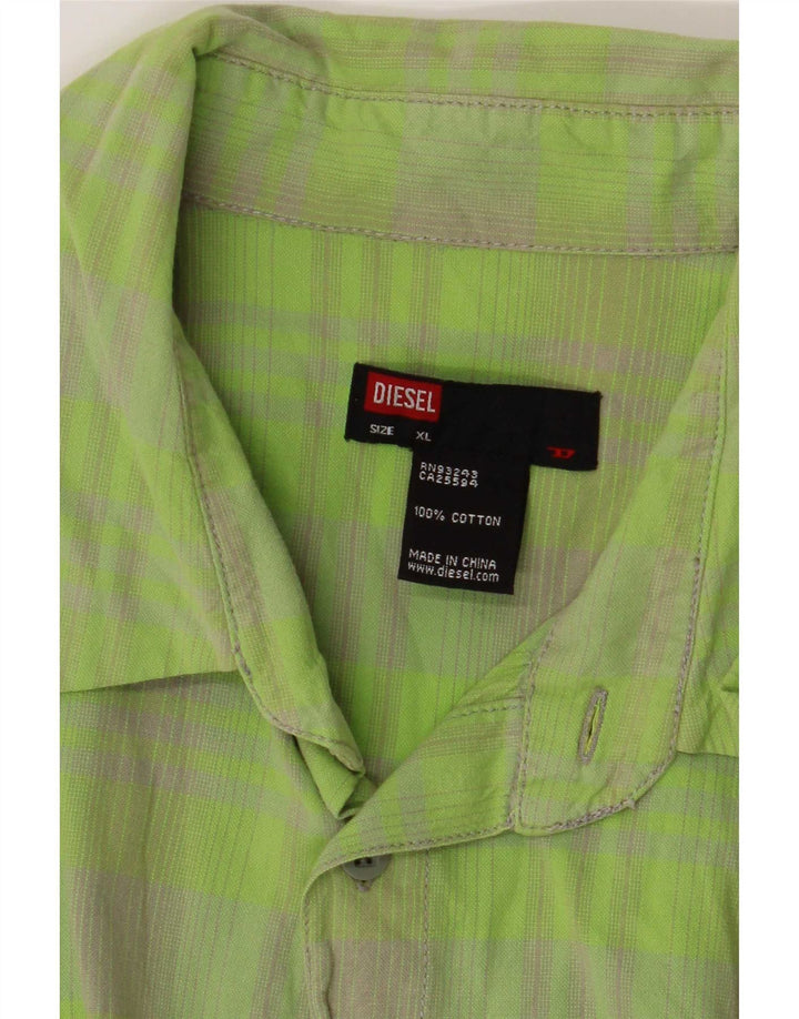 Diesel Chemise Homme XL Vert Carreaux Coton