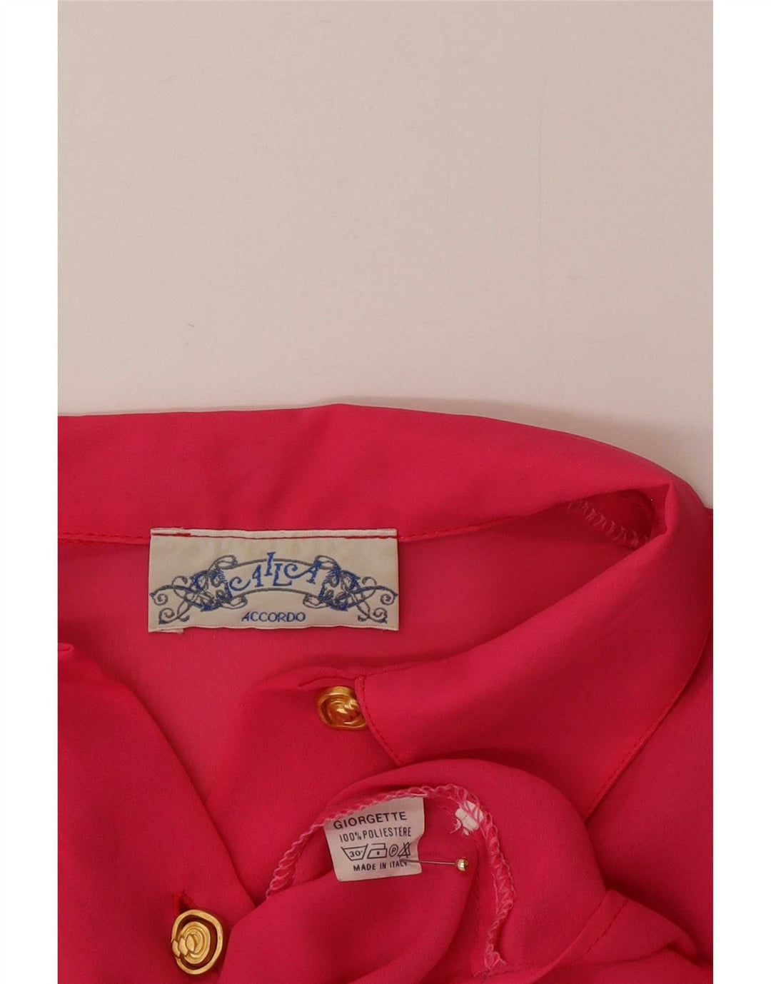 ACCORDO Chemisier à manches courtes pour femme UK 12 Rose moyen Polyester