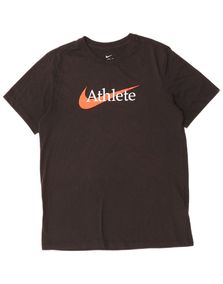 Nike Hommes Dri Fit Graphic T-Shirt Haut Noir Moyen Coton