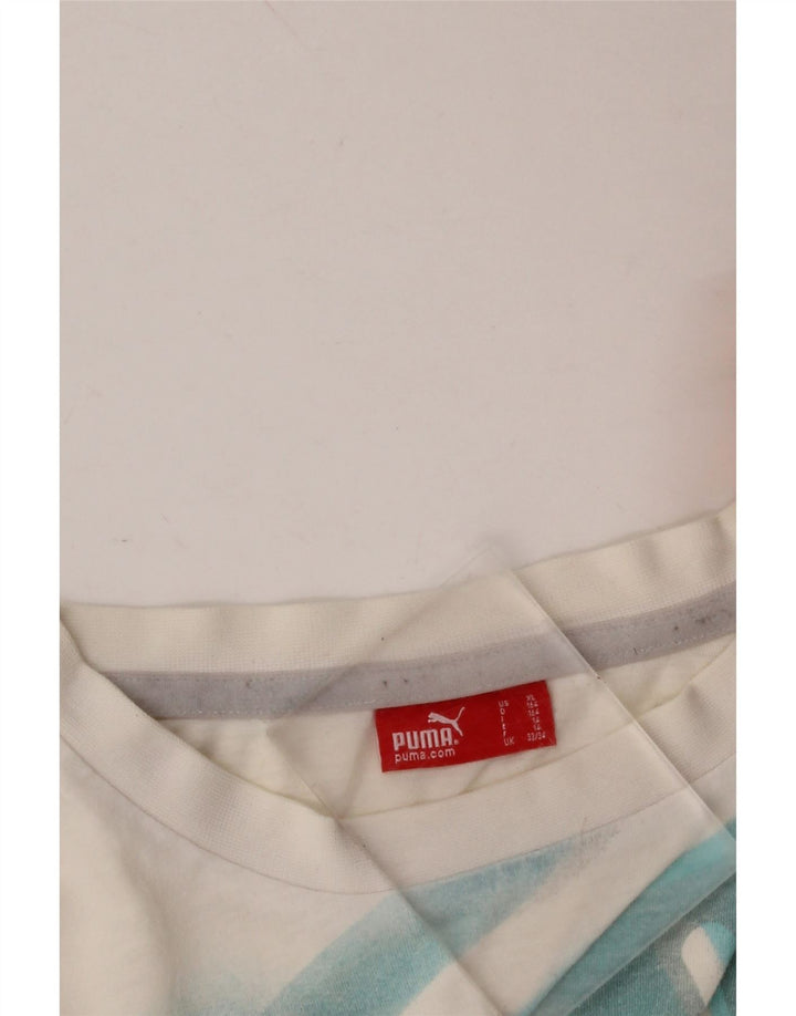 PUMA T-Shirt Graphique Garçon 13-14 ans Blanc