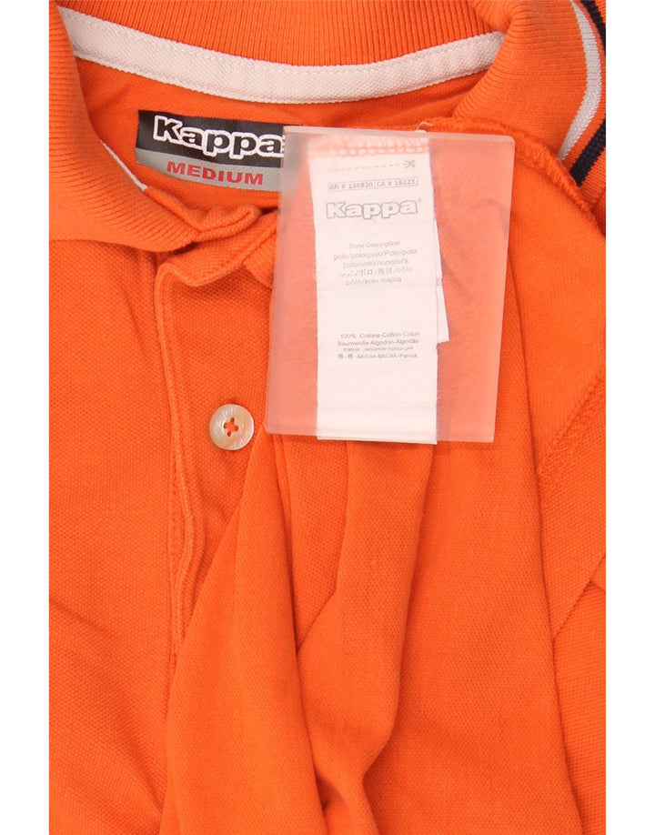 KAPPA Polo Homme Orange Moyen Coton