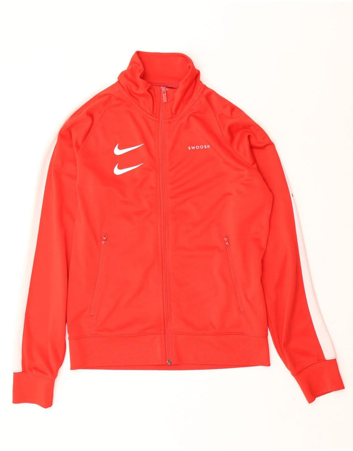 Nike Hommes Swoosh Graphic Survêtement Top Veste Petit Rouge Colorblock