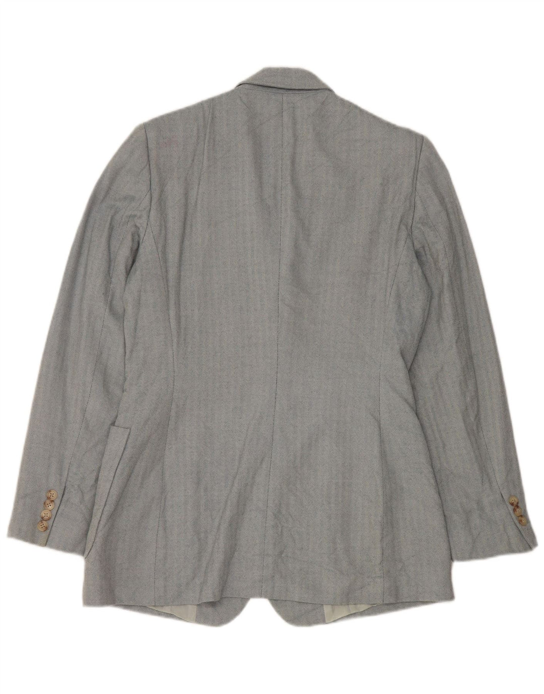 Ralph Lauren Veste blazer à 3 boutons pour femme US 8 Bleu moyen à chevrons