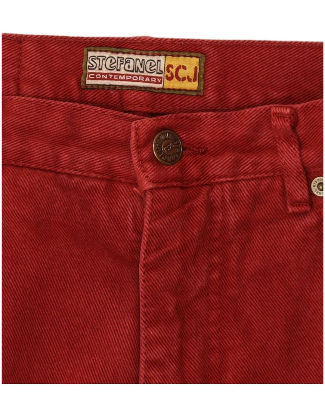 Stefanel Jean fuselé pour femme IT 42 Medium W26 L30 Bordeaux