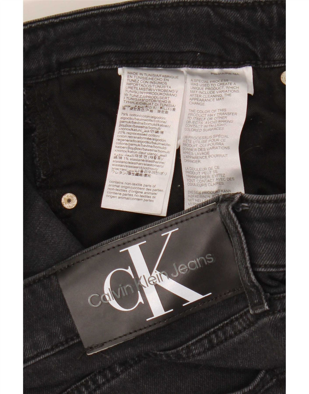 Calvin Klein Jean Slim Homme W33 L32 Noir Coton
