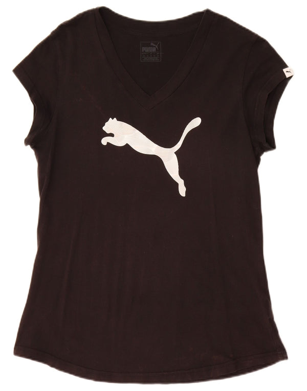 Puma T-shirt graphique pour femme UK 14 Large Noir