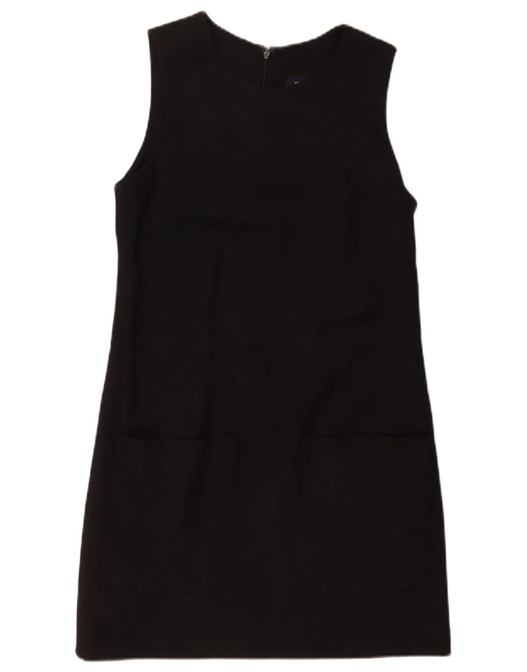 French Connection Robe droite sans manches pour femme UK 10 Petite laine noire