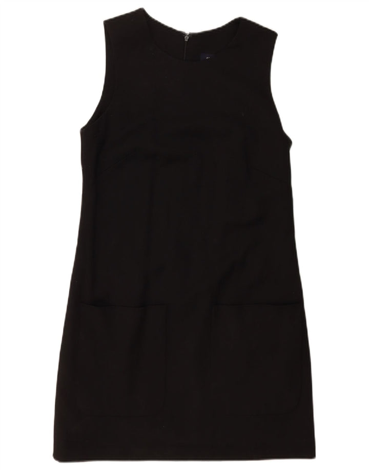 French Connection Robe droite sans manches pour femme UK 10 Petite laine noire
