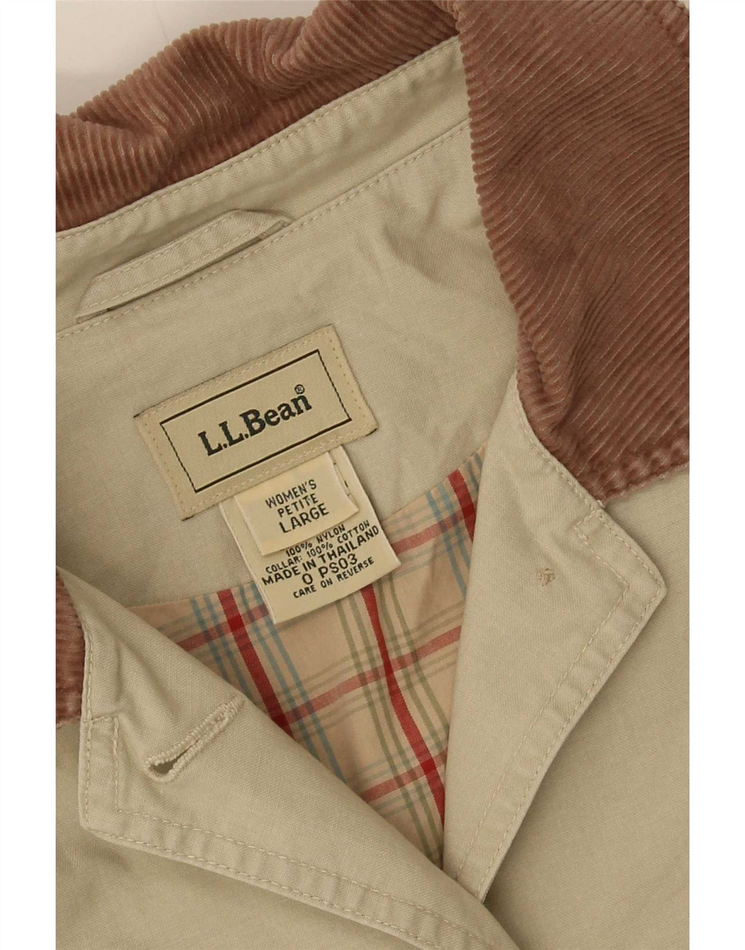 L.L.Bean Veste utilitaire surdimensionnée pour femme UK 16 Grand coton beige