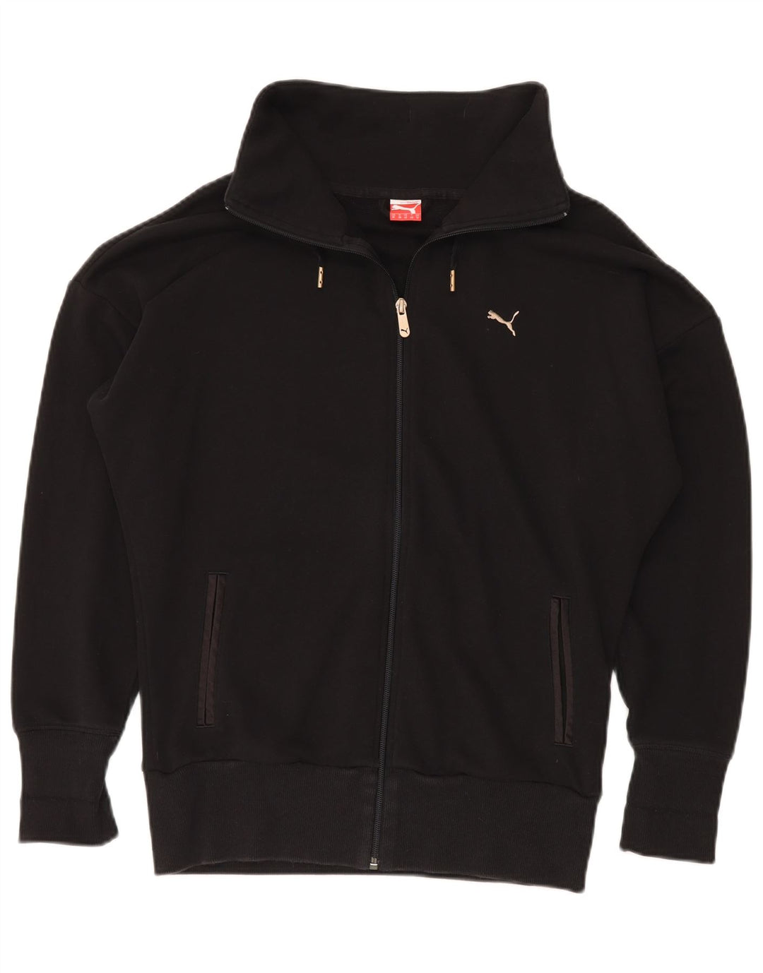 PUMA Veste de survêtement surdimensionnée pour hommes UK 12 Coton noir moyen