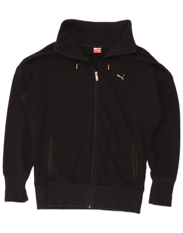 PUMA Veste de survêtement surdimensionnée pour hommes UK 12 Coton noir moyen