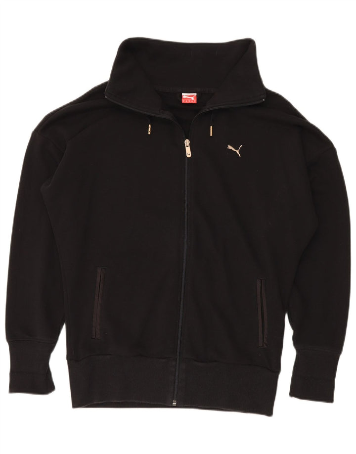 PUMA Veste de survêtement surdimensionnée pour hommes UK 12 Coton noir moyen