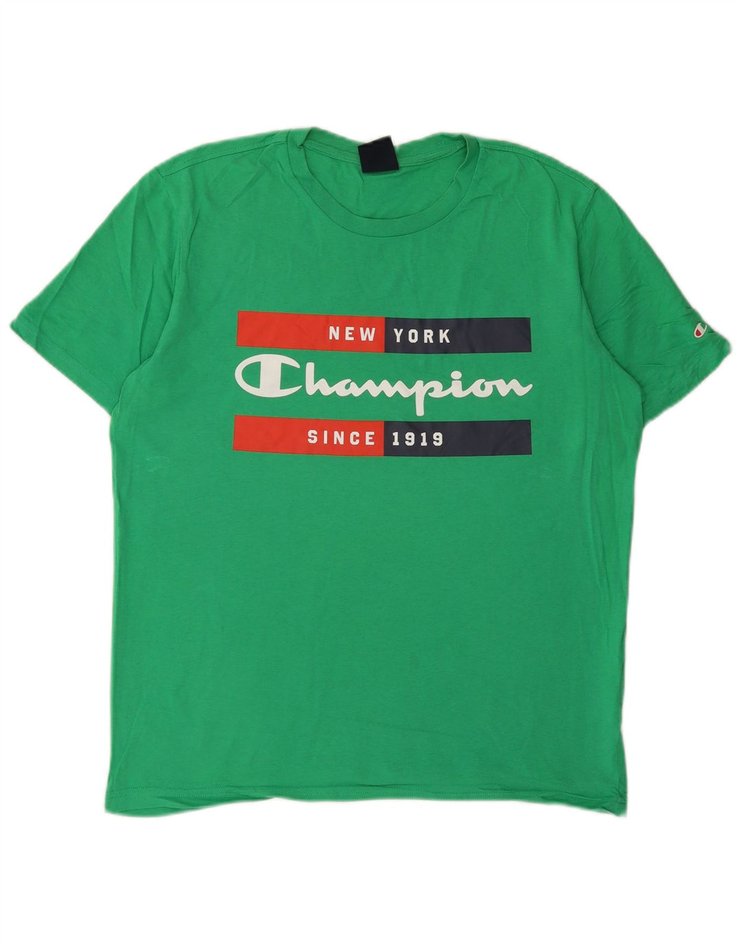 Champion T-Shirt Graphique Homme Vert Moyen Coton