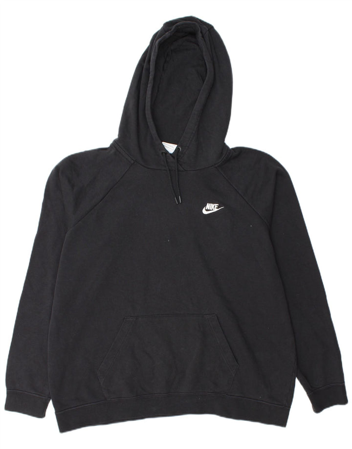 NIKE Pull à capuche surdimensionné pour femme UK 18 XL Coton noir