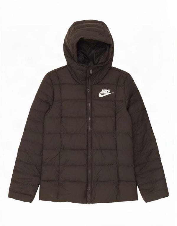 Nike Veste matelassée à capuche pour femme UK 10 Small Noir Polyester