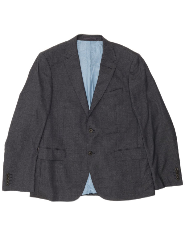 MARKS & SPENCER Veste Blazer 2 Boutons Homme IT 52 XL Bleu Marine Laine