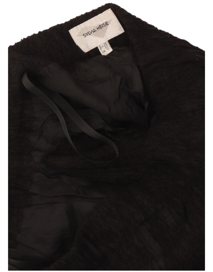 Sylvia Heise Jupe longue pour femme UK 12 Medium W28 Viscose noire