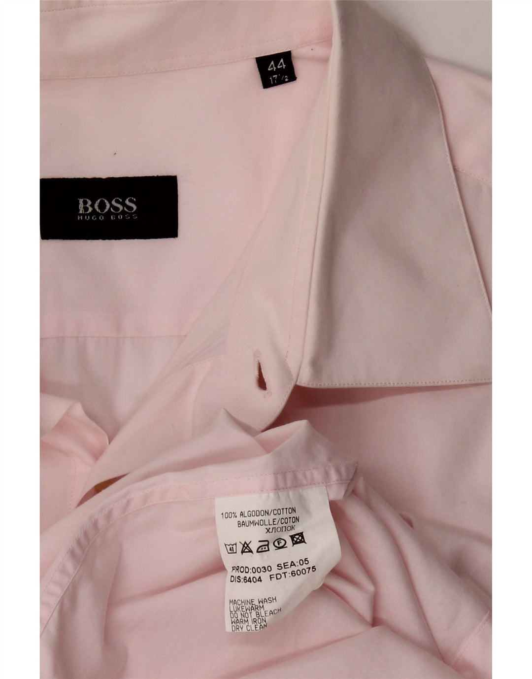 HUGO BOSS Chemise homme Taille 17 1/2 44 XL Coton rose