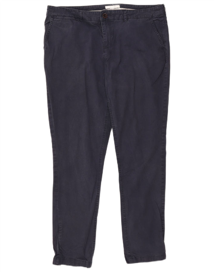 White Stuff Pantalon chino slim pour homme UK 14 Large W37 L28 Bleu marine Coton