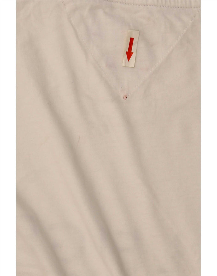 Tommy Hilfiger T-Shirt Graphique Homme Blanc Moyen Coton