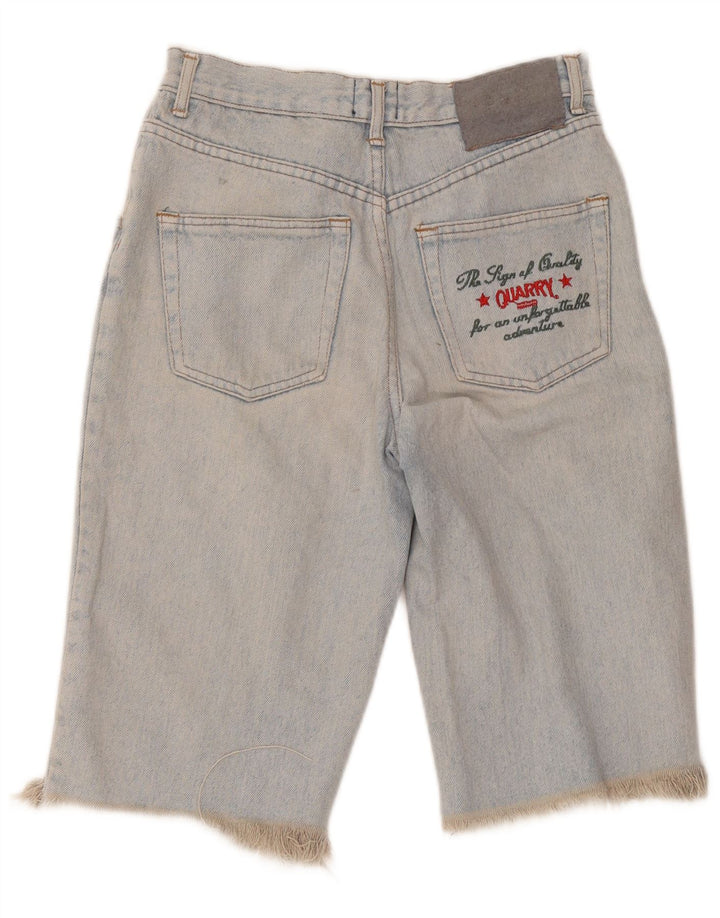 Quarry Short En Jean Graphique W30 Homme Bleu Moyen