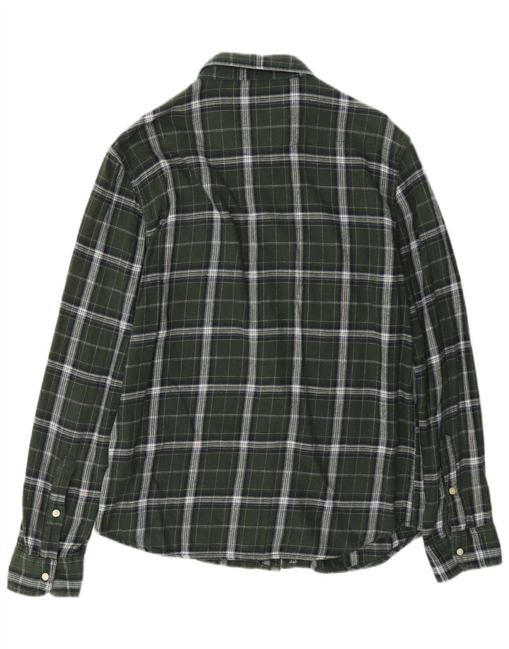 Lee Chemise en Flanelle Homme Vert Moyen à Carreaux en Coton