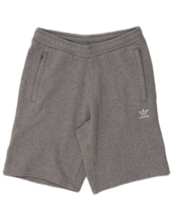 ADIDAS Short de sport homme petit gris coton moucheté