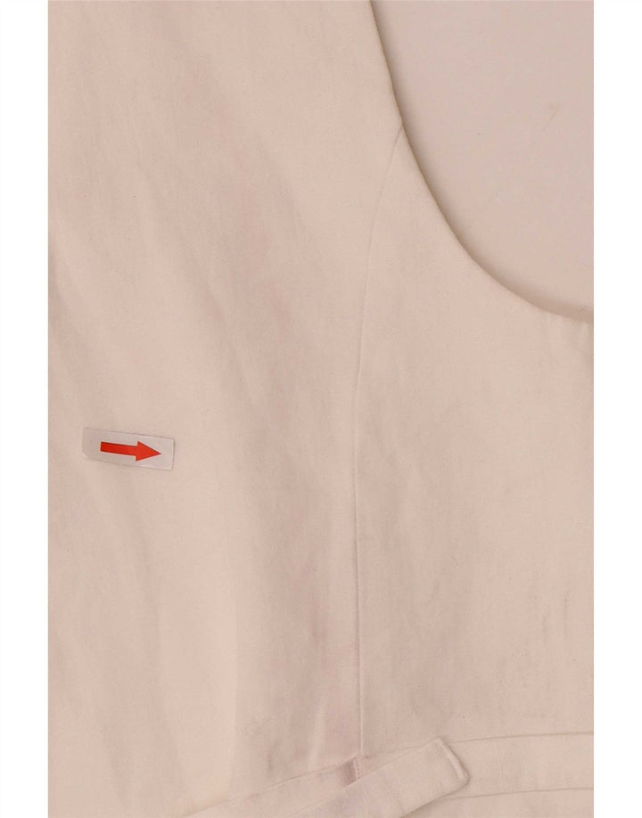 Zara Femme Gilet UK 10 Petite Viscose Blanche