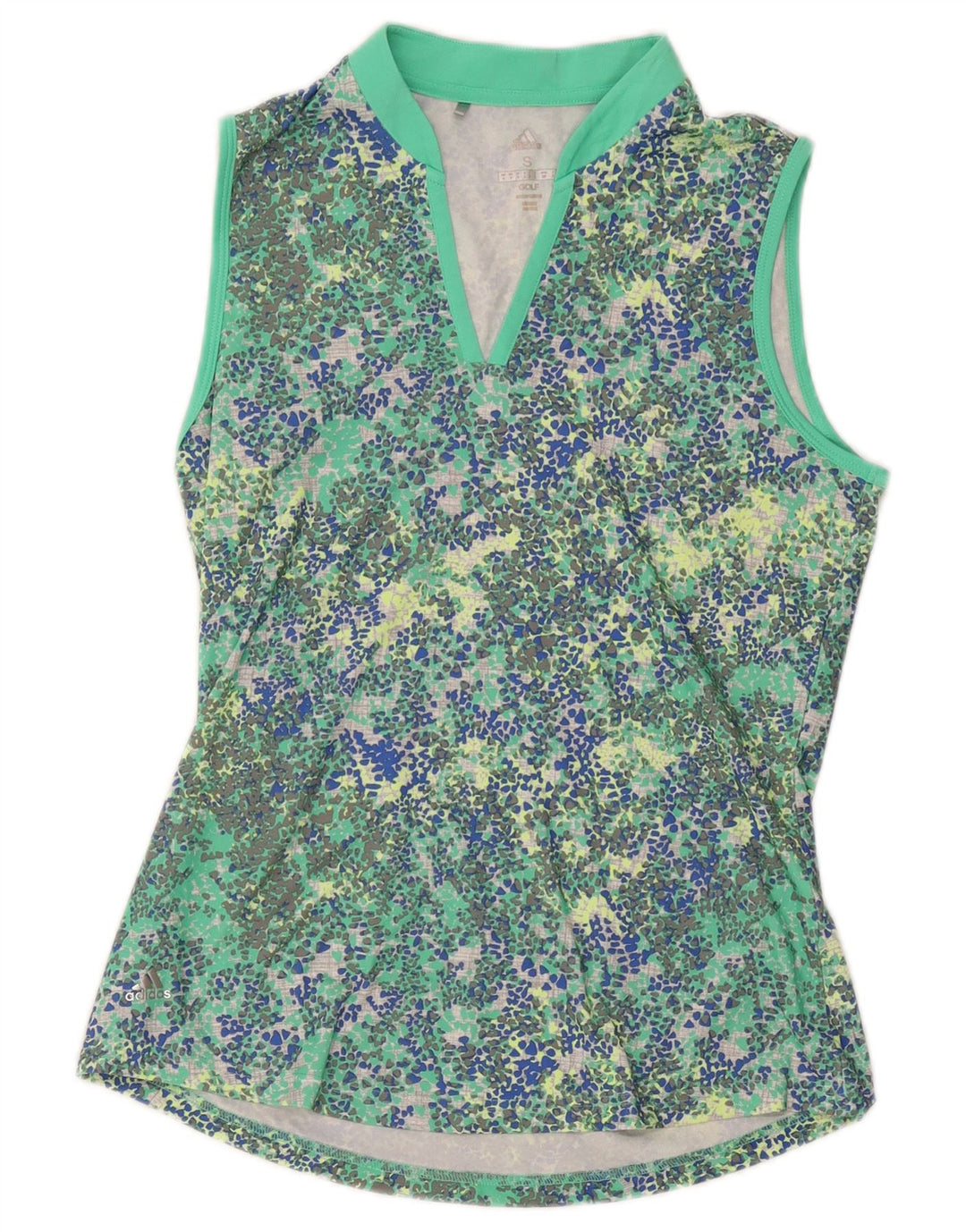 Adidas Débardeur de golf pour femme UK 10 Petit vert à pois en polyester