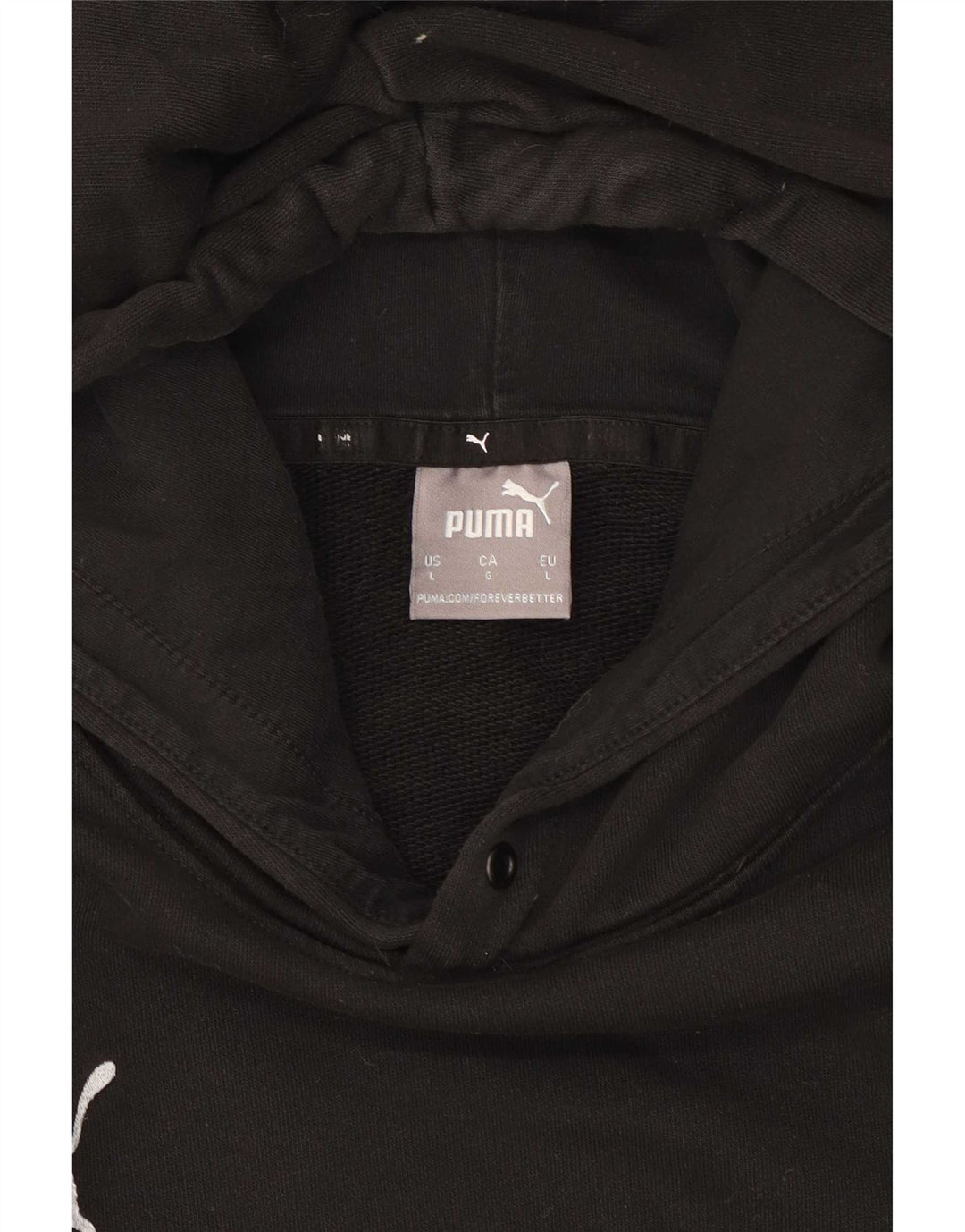 Puma Pull à capuche pour homme en coton noir Taille L