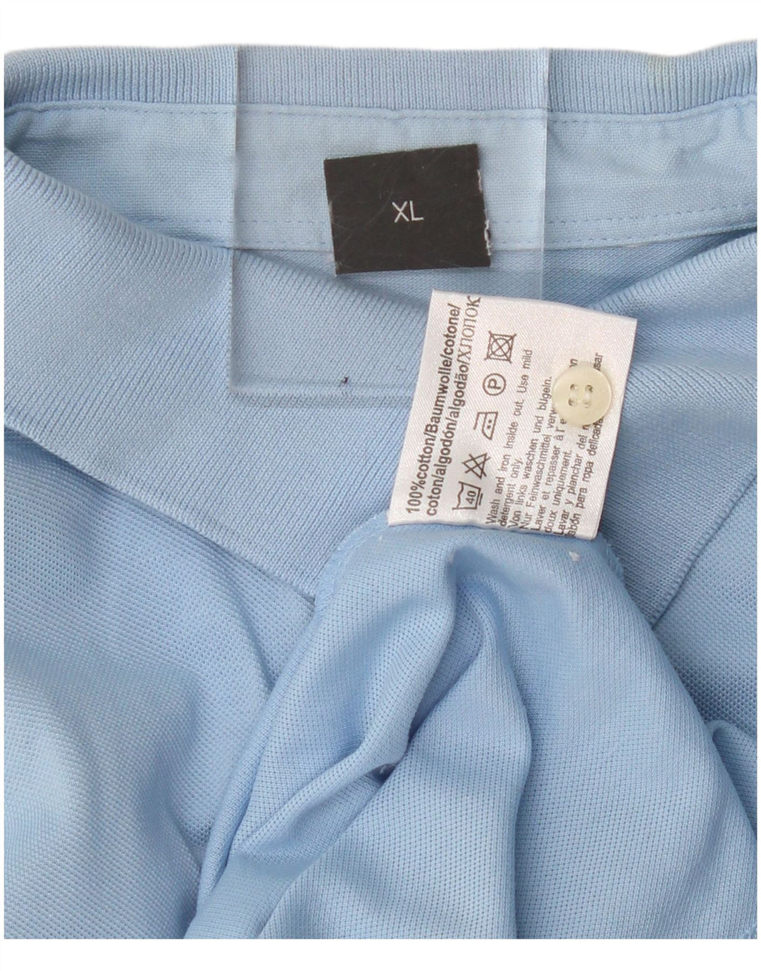 HUGO BOSS Polo à manches longues XL Bleu Coton Homme