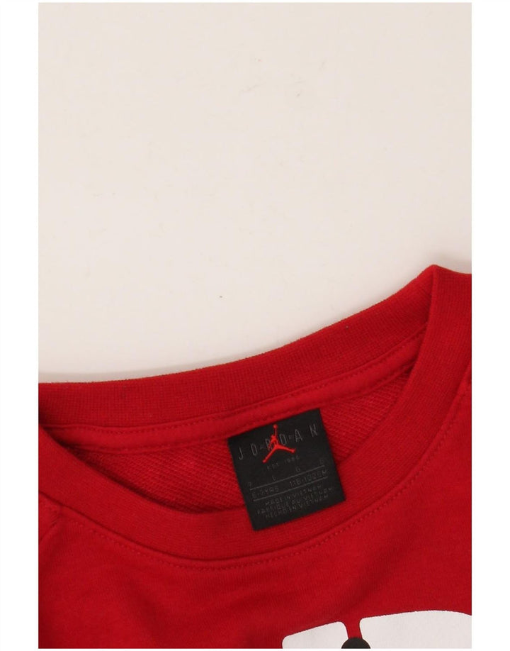 Jordan Sweat-shirt graphique pour garçon 6-7 ans, grand color block rouge