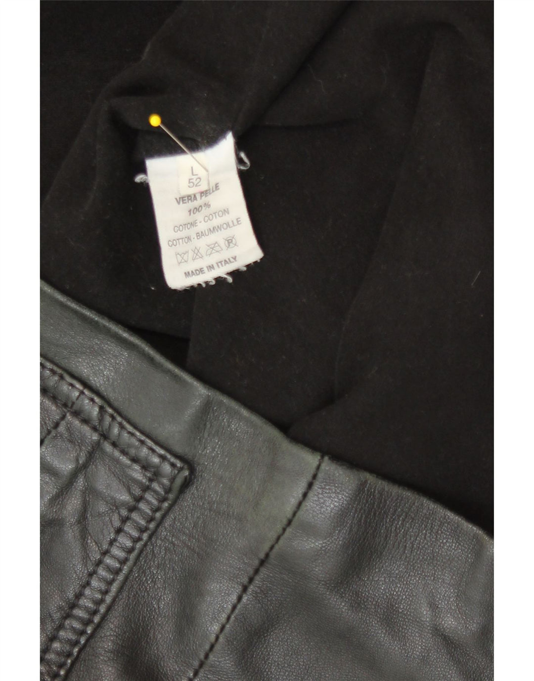 Zen Veste En Cuir Homme IT 52 Grand Cuir Noir