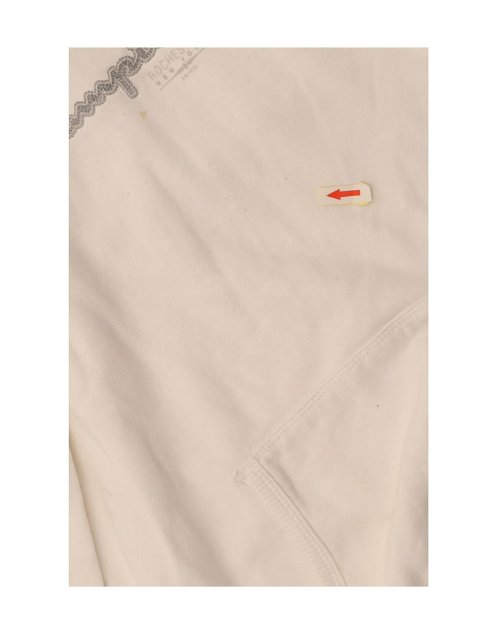 CHAMPION Pull à capuche graphique Heritage Classics pour femme UK 14 Blanc moyen