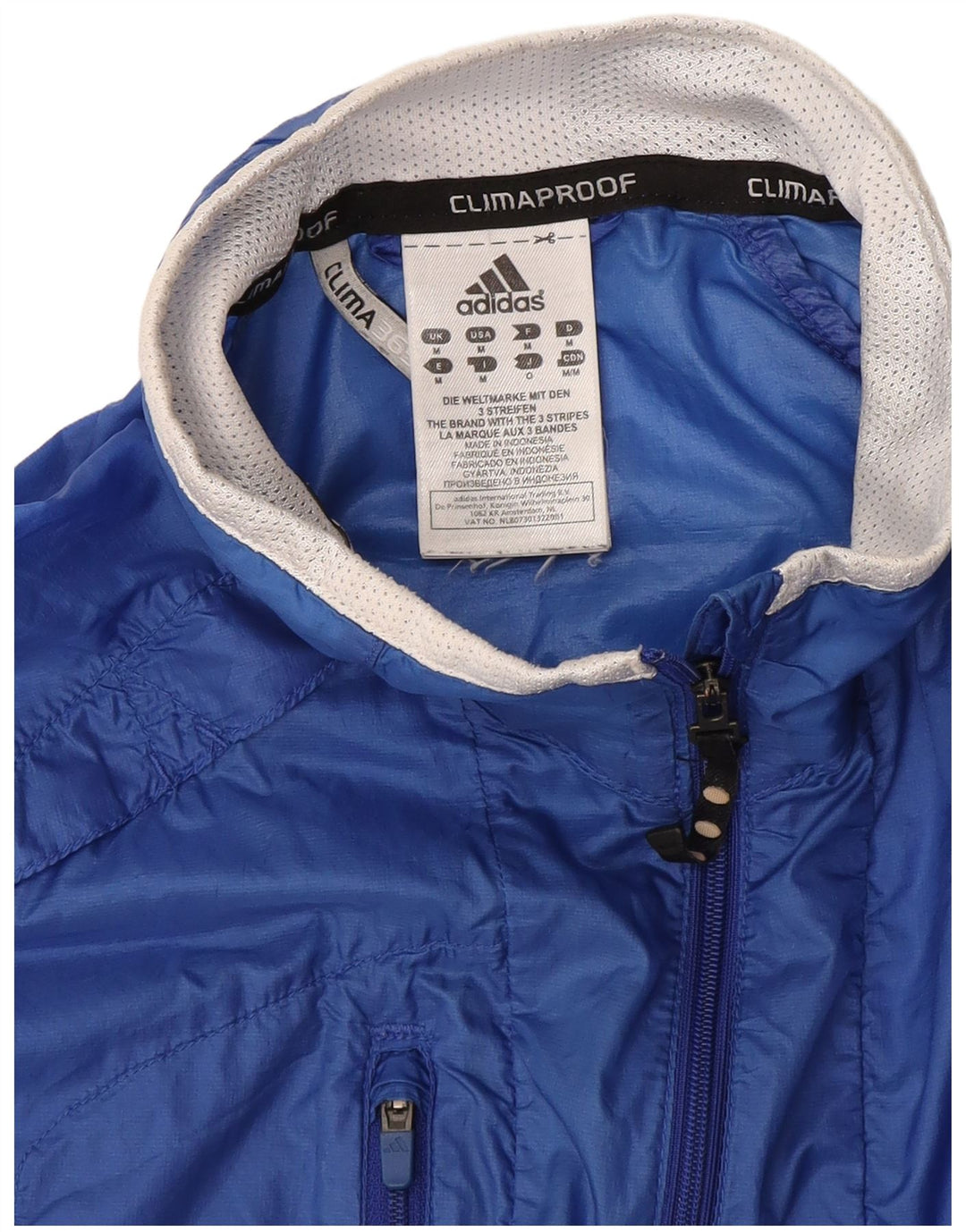 Adidas Veste de pluie Clima Proof pour homme UK 38 Bleu moyen Polyamide