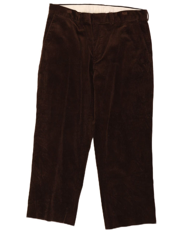 Polo Ralph Lauren Pantalon droit en velours côtelé pour homme W36 L27 Coton marron