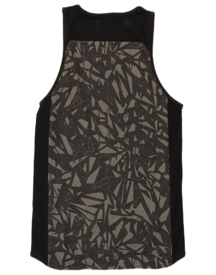 Adidas Hommes Débardeur Petit Noir Géométrique Coton
