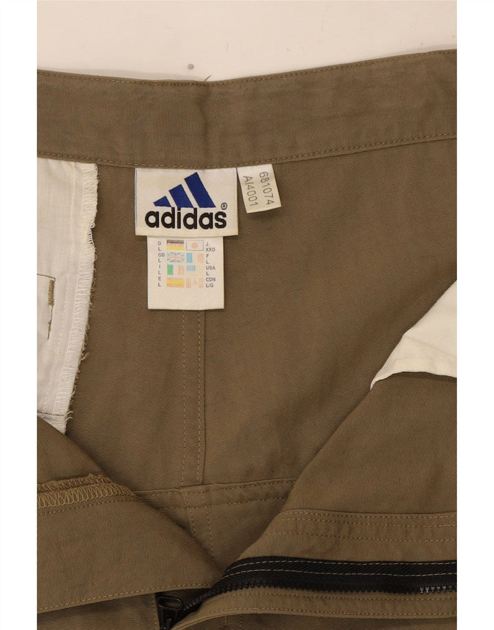 Adidas Short cargo pour homme Large W34 Kaki Polyamide