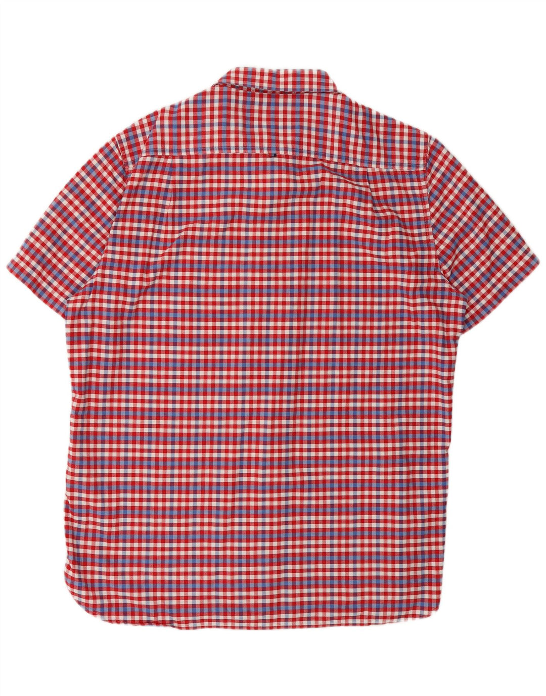 SUPERDRY Chemise à Manches Courtes Homme 2XL Rouge à Carreaux Coton