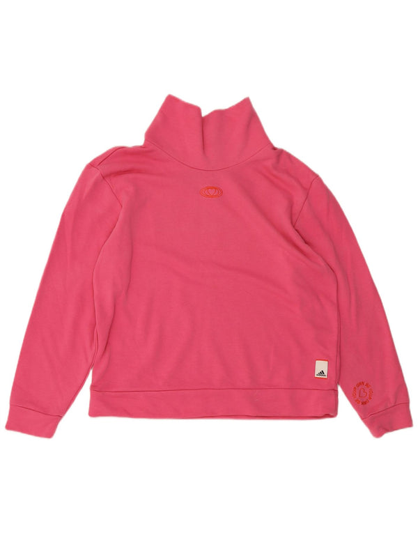 Adidas Sweat-shirt graphique pour femme UK 12/14 en coton rose moyen