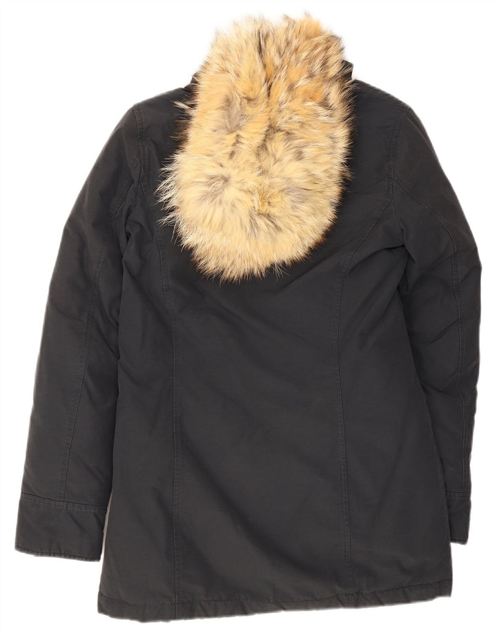 Woolrich Parka à capuche pour femme UK 6 XS Bleu marine