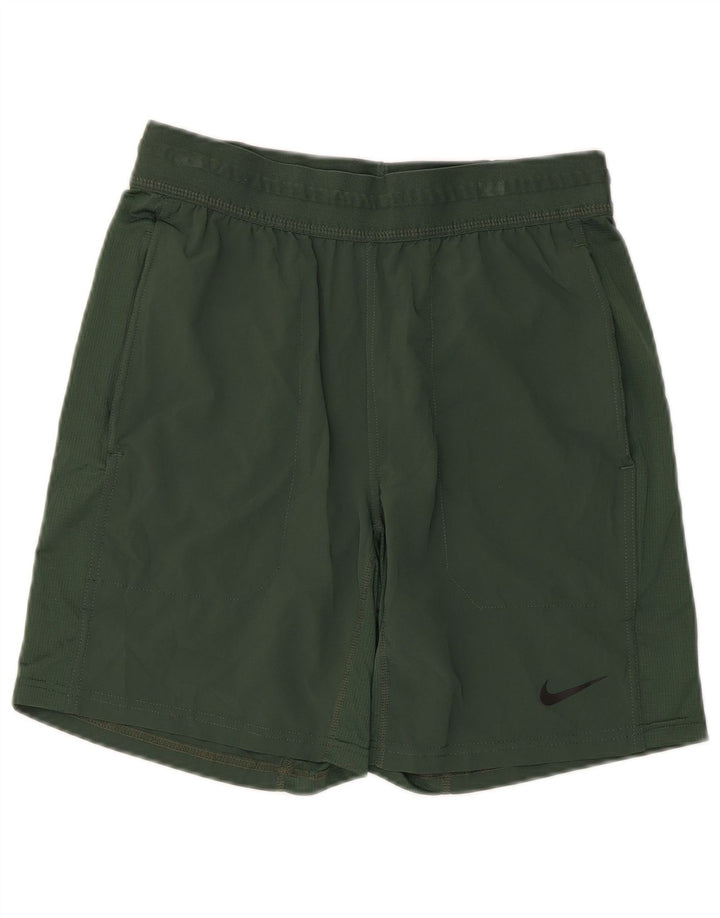 Nike Short de sport Dri Fit Standard pour homme, petit, vert, polyester